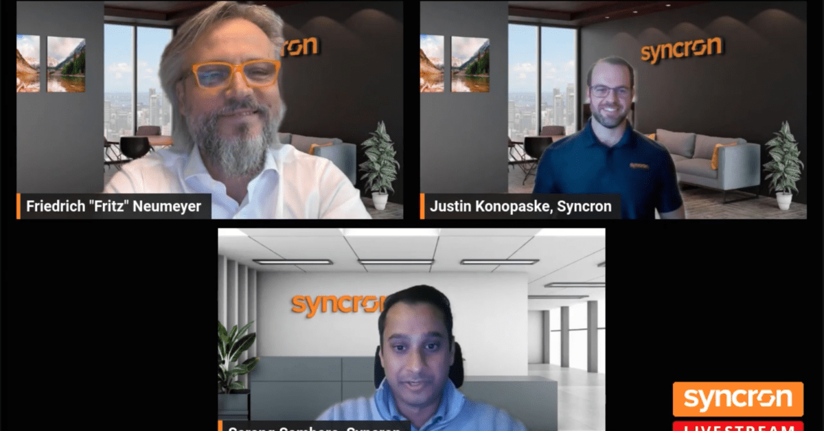 LinkedIn Live with Syncron CEO Friedrich Neumeyer and Sarang Sambare